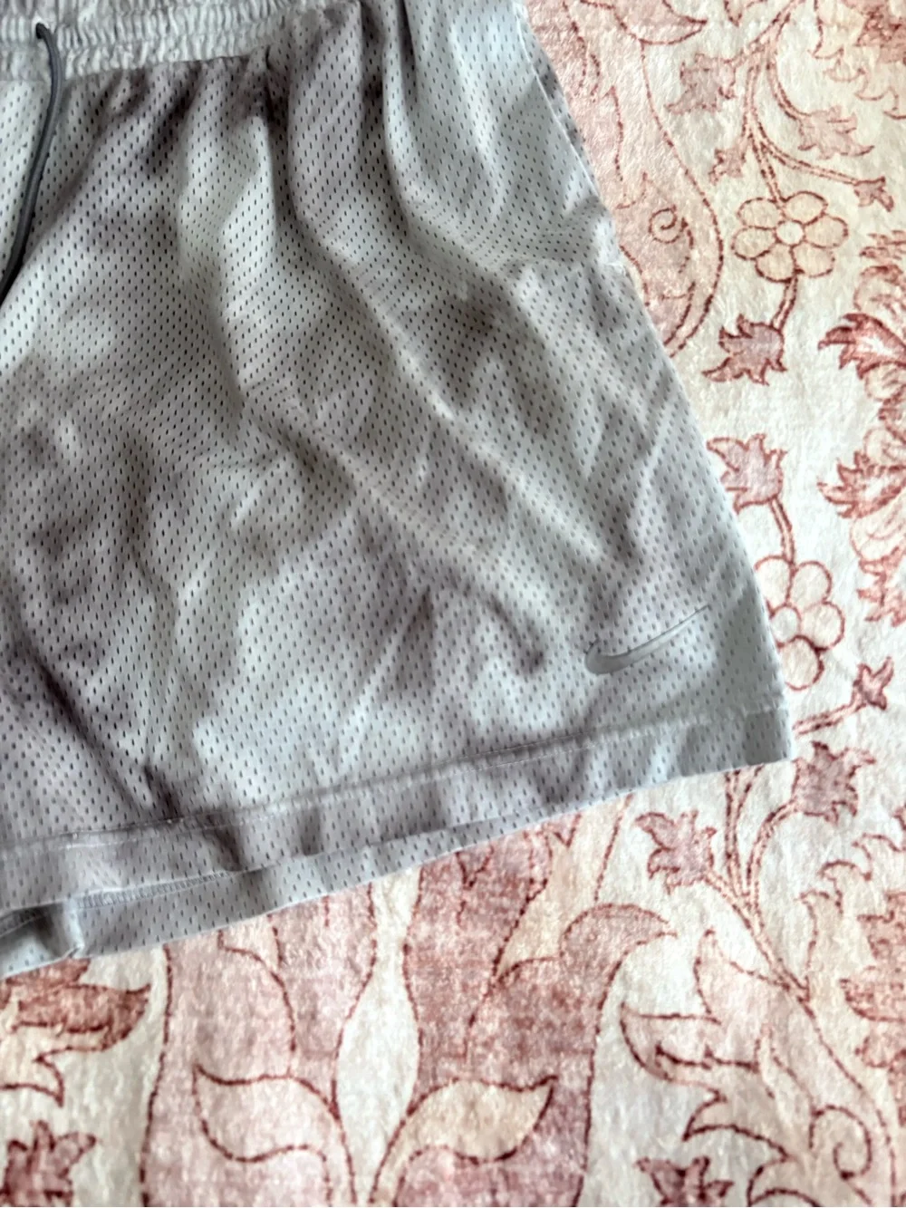 Nike Light Gray Women’s Athletic Mesh Shorts